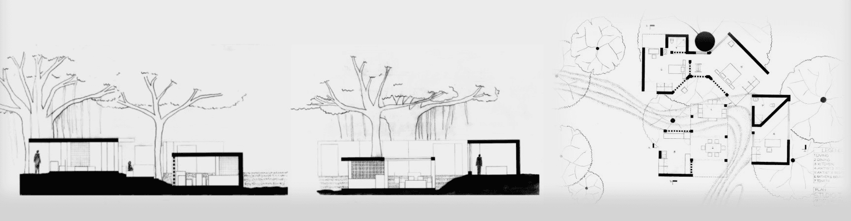 Architectural drawing collage