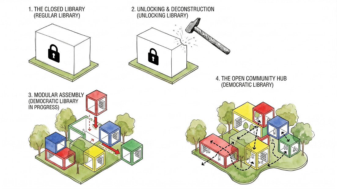 Tokyo Anti-Library modular design objective