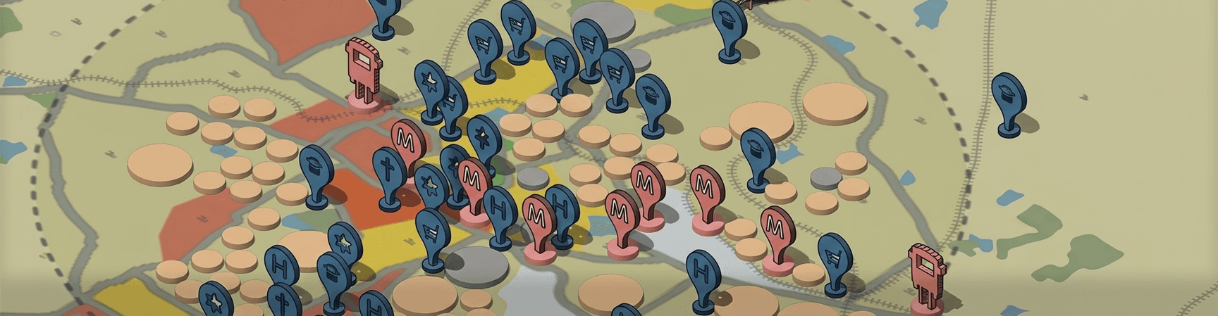 Urban simulation board game